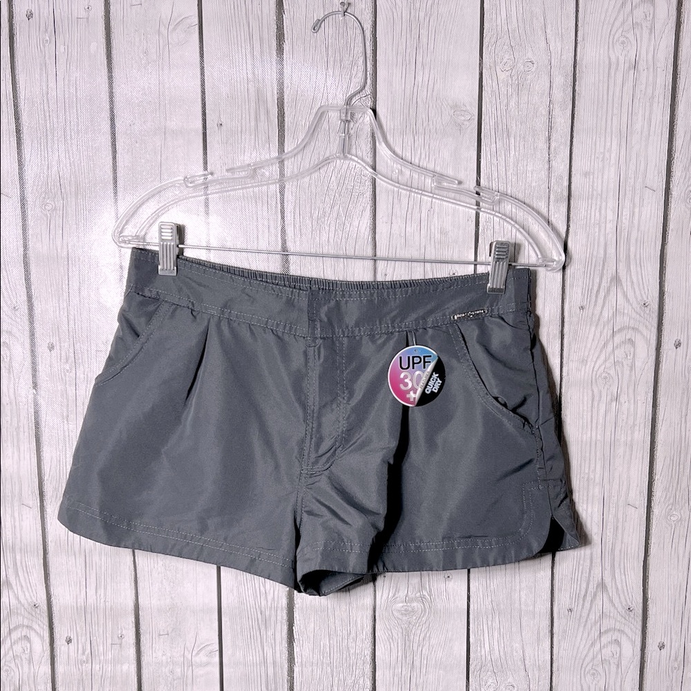 ZeroXposure gray upf 30+ quick dry swim shorts size 10